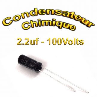 Condensateur chimique 2.2uF - 100V - 5x11mm - 20%