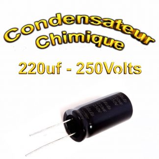 Condensateur chimique 220uF - 250V - 18x35.5mm - 20%