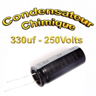 Condensateur chimique 330uF - 250V - 18x45mm - 20%
