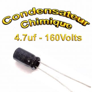 Condensateur chimique 4,7uF - 160V - 6.3x11mm - 20%