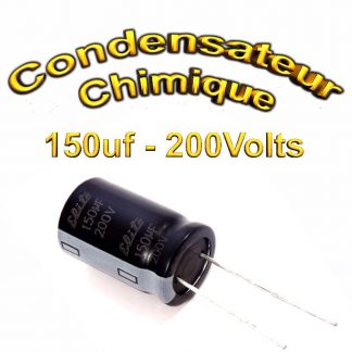 Condensateur électrolytique polarisé 150uF 200V- 16x25mm - 20%