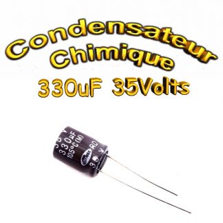 Condensateur électrolytique polarisé 330uF 35V- 10x12,5mm - 20%