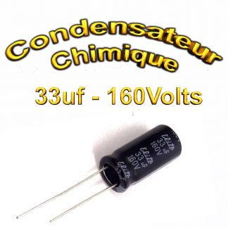 Condensateur électrolytique polarisé 33uF 160V 10x20mm 20%