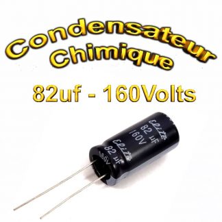 Condensateur électrolytique polarisé 82uF 160V 12,5x25mm 20%