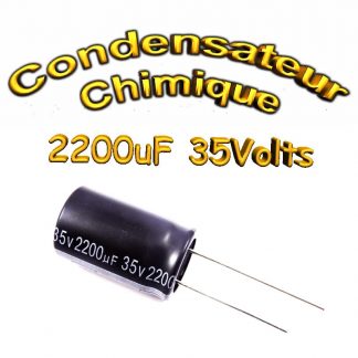 Condensateur électrolytique polarisé 2200uF 35V- 16x25mm - 20%