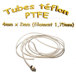 Tubes teflon 2x4mm PTFE Extrudeur Bowden - intérieur: 2mm X extérieur: 4mm