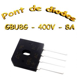 GBU8G - Pont de diodes 8A - 400V - 280v rms - CMS/SMD
