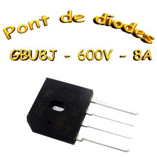 GBU8J - Pont de diodes 8A - 600V - 420v rms - CMS/SMD