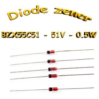 Diode zener 51V - 0.5W - BZX55C51-TAP - DO-35