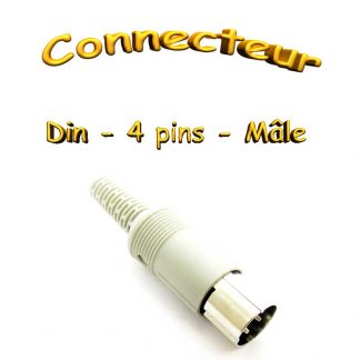 Connecteur DIN Droit - en forme de C - 4pins - 216°