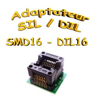 Adaptateur rapide CI CMS >Traversant, SMD16 > DIL16