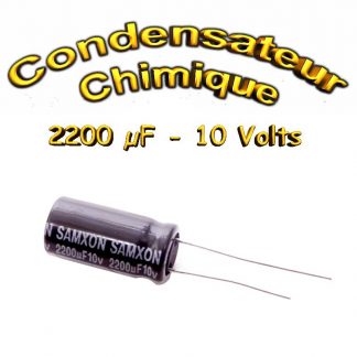 Condensateur électrolytique polarisé 2200uF 10V