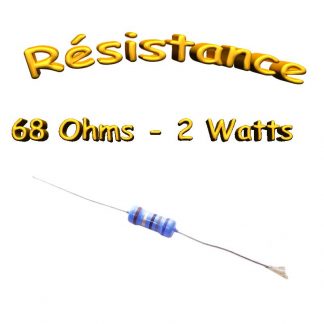 Résistance 68 ohm métallique 2W - 1% - 5x12mm