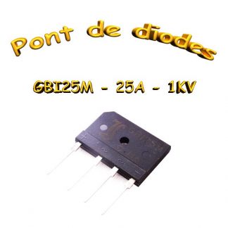 GBI25M - Pont de diodes 25A - 1KV - Traversant