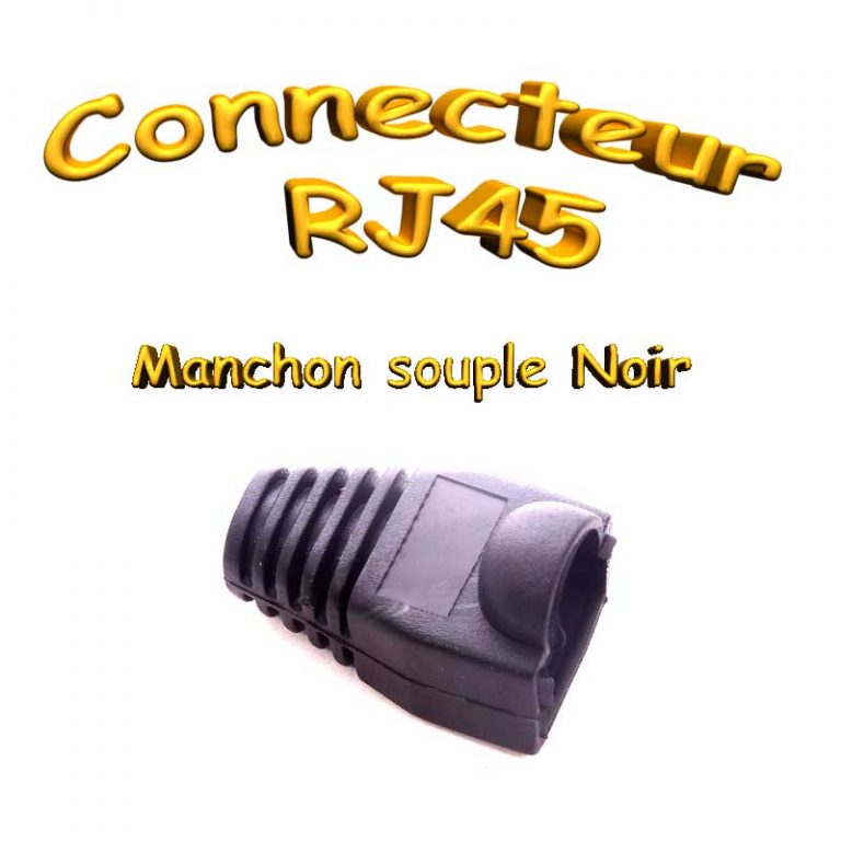 Connecteur RJ45 8P8C + Manchon Noir - Marque LUMBERG, Pour Câblage Réseau Informatique