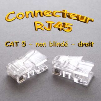 Connecteur RJ45 - Catégorie 5 - à sertir - 8 pins