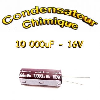 Condensateur électrolytique polarisé 10 000uF 16V- 18x40mm - 20%