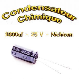 Condensateur chimique 1000uF 25V Nichicon