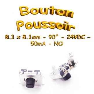 Bouton Poussoir 50mA - NO - 8.1x8.1mm - 2pin - 90° - à souder