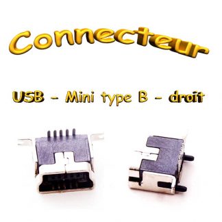 Connecteur usb mini 2.0 - 5pins - femelle - Droit CMS/SMT
