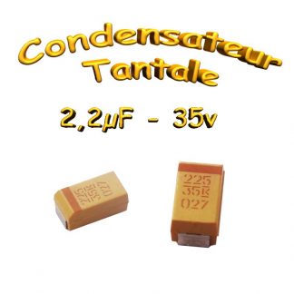 Condensateur tantale 2.2uf 35 V - 105°C - 2312