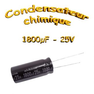 Condensateur électrolytique polarisé 1800uF 25V