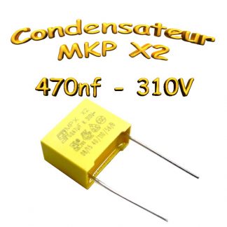 Condensateur Polypropylène MKP x2 470nf-0.47uf 310Vac