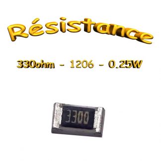 Résistance 330 ohm 1206 CMS/SMD 5% 1/4W 0.25W