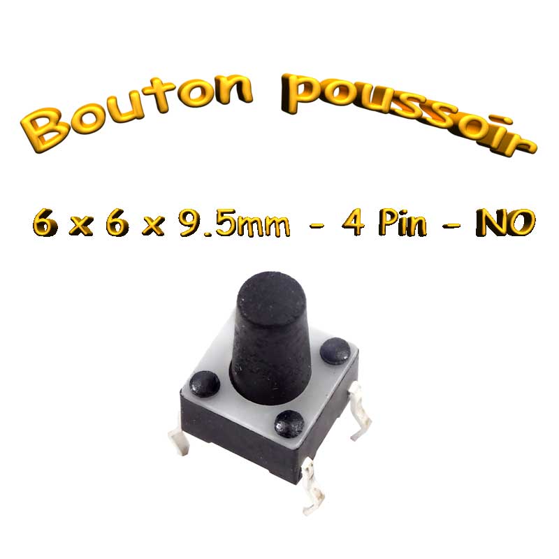 100 Bouton poussoir 6 x 6 x 5mm Maroc - Moussasoft