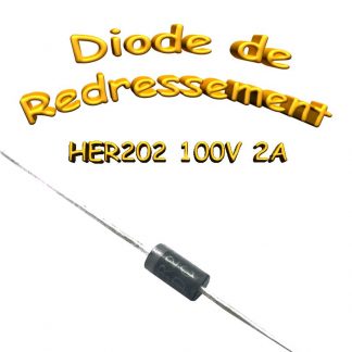 HER202 - Diode redressement - 2A - 100V - 60A - DO15