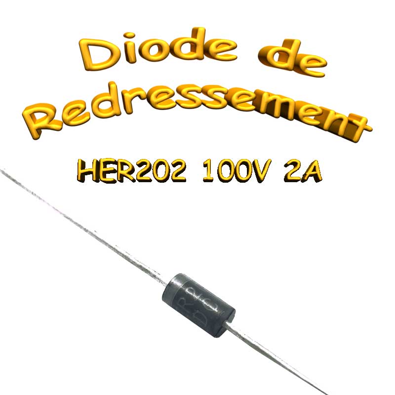 20x DIODES INC. RL202 General Purpose Diode – 100V 2A DO-15 – RL202T
