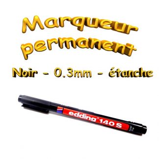 Marqueur permanent à pointe fine étanche - 0.3mm - noir