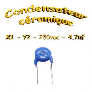 Condensateur Céramique 4,7nf - 472 - 250Vac - X1 Y2