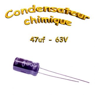 Condensateur electrolytique polarisé 47uF 63V