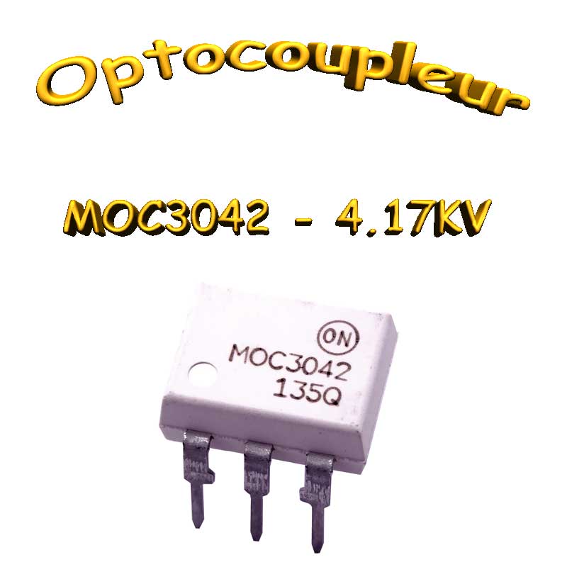 MOC3042 Optocoupleur, Sortie Phototriac, DIP6 - THT