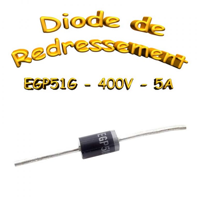 2 Diodes Schottky SB540-E3/54 - 40V 5A, Boîtier DO201AD, Pour Redressement électronique
