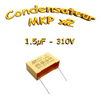 Condensateur Polypropylène 1,5uf MKP x2 310Vac