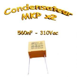 Condensateur Polypropylène MKP x2 560nf-0.56uf 310Vac