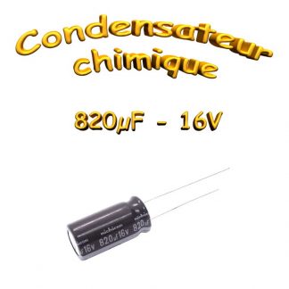 Condensateur chimique 820uF 16V - 105°C