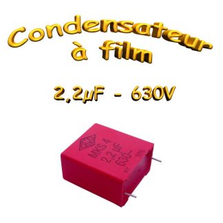 Condensateur Polyester MKS 2.2µf 630Vdc - 400Vac