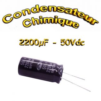 Condensateur chimique 2200uF 50V 16x30mm