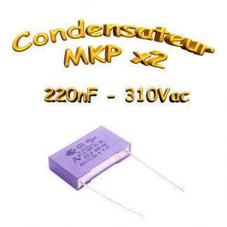 Condensateur Polypropylène MKP x2 220nf 310Vac