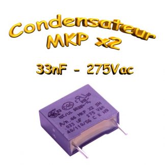 Condensateur Polypropylène 33nf .033uf MKP x2 275Vac