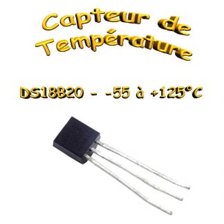 Capteur de Température DS18B20 TO-92- de -55 à + 125°C