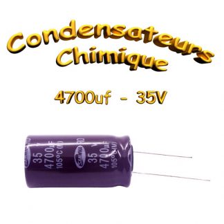 Condensateur électrolytique polarisé 4700uF 35V- 18x35mm - 20%