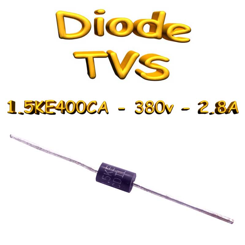 Diode Transil 1.5KE400CA - 400V - 2.8A - Do-201