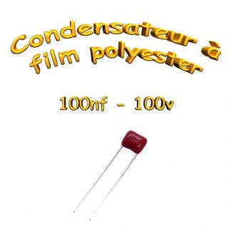 Condensateur à film 100nF 0.1uf 100V 5mm 10%