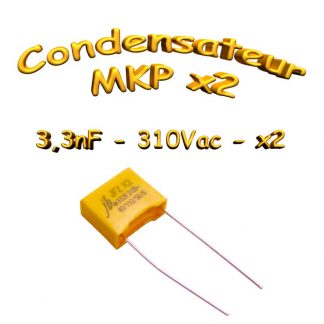 Condensateur Polypropylène MKP x2 3,3nf 310Vac
