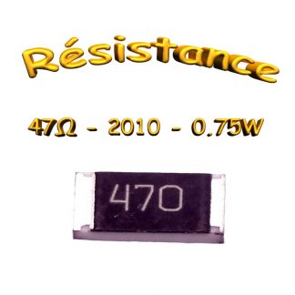 Résistance cms 2010 47ohm 5% 0.75w -55 à +155°