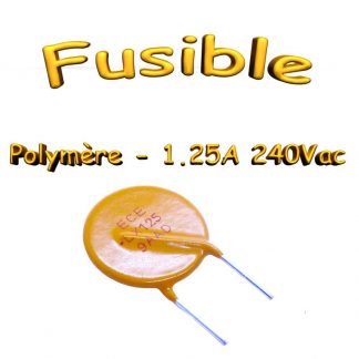 Fusible polymère PTC 1,25A 240Vac THT - 85°C - 2.5A